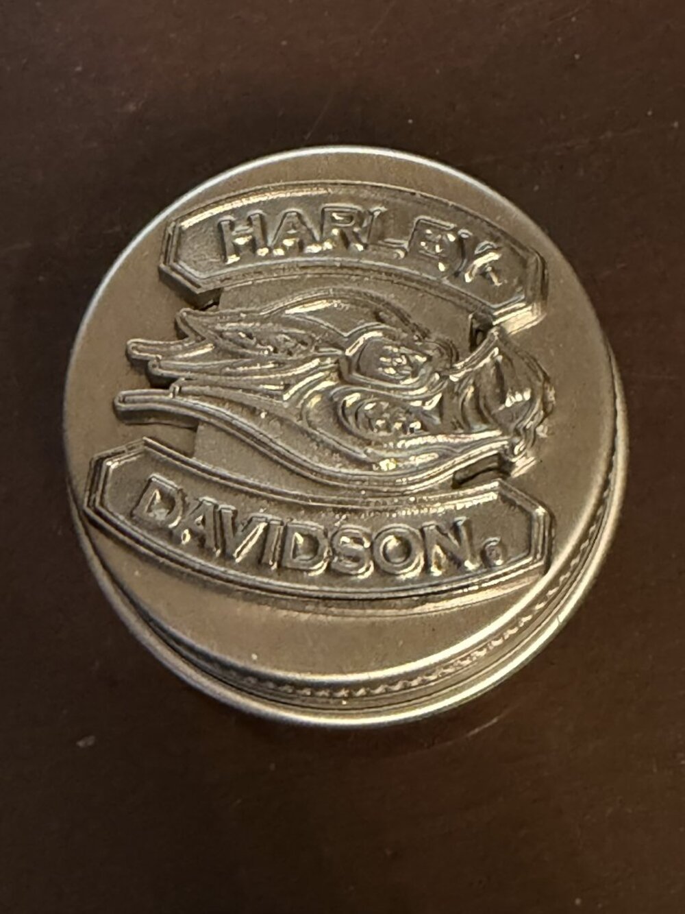 Harley Davidson HOG Biker Pewter Tin (HD003) *PLEASE READ DESCRIPTION*